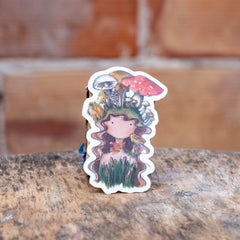 Mushroom Hat Girl Sticker