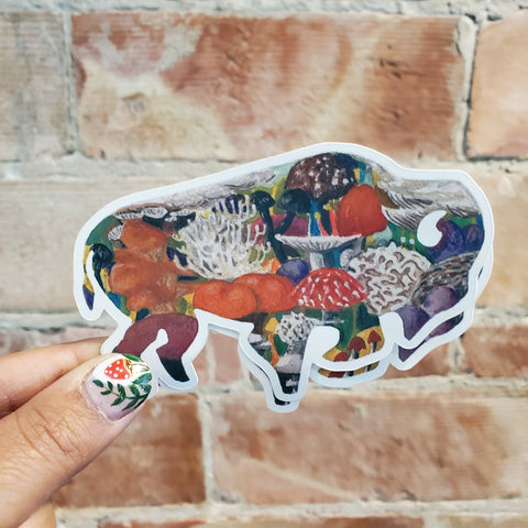 Mushroom Buffalo Sticker